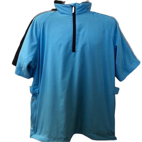 Proquip Ahead of The Game Men's Golf Blue Pullover Rain Wind Proof Jacket Medium - Picture 1 of 12